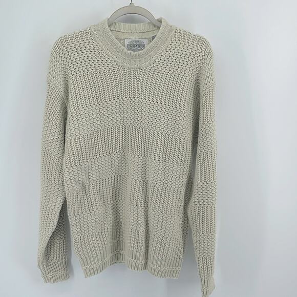 Vintage Saugatuck Dry Goods multi-knit fisherman's sweater sz L - Picture 1 of 7